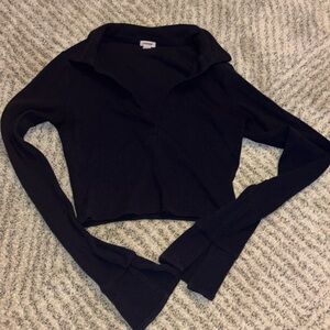 Garage collared crop top